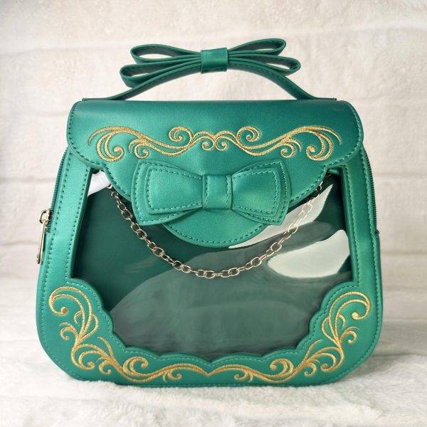 Gold Ita Bag with Clear Window for Pin Display