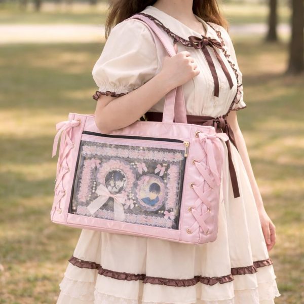 Ita Shoulder Bag with Clear Window for Plushies and Pins