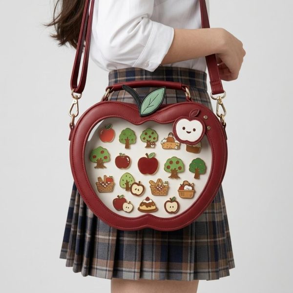 Kawaii Apple Convertible Ita Bag for Pin Display