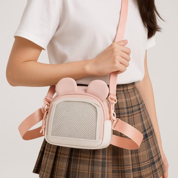 Kawaii Convertible Ita Bag with Clear Window for Pin Display