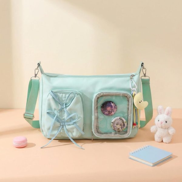 Kawaii Ita Shoulder Bag with Clear Window for Photocards and Pins