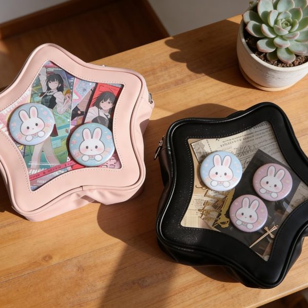 Kawaii Y2K Ita Crossbody Bag with Clear Window for Pin Display