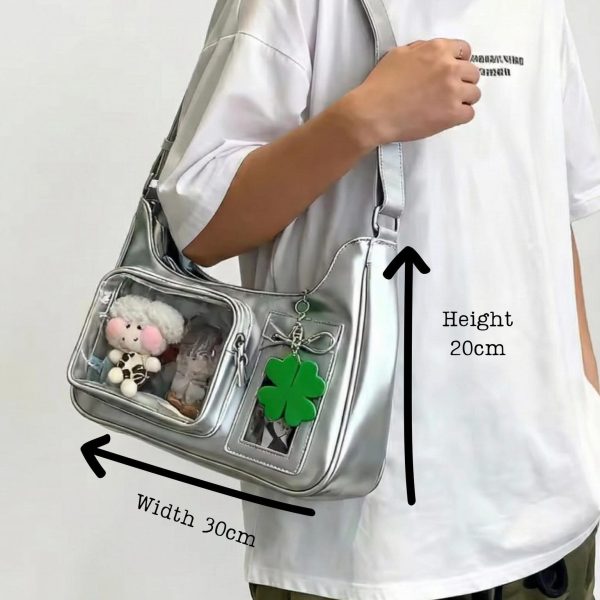Kawaii Y2K Shoulder Bag for Plushies and Pins