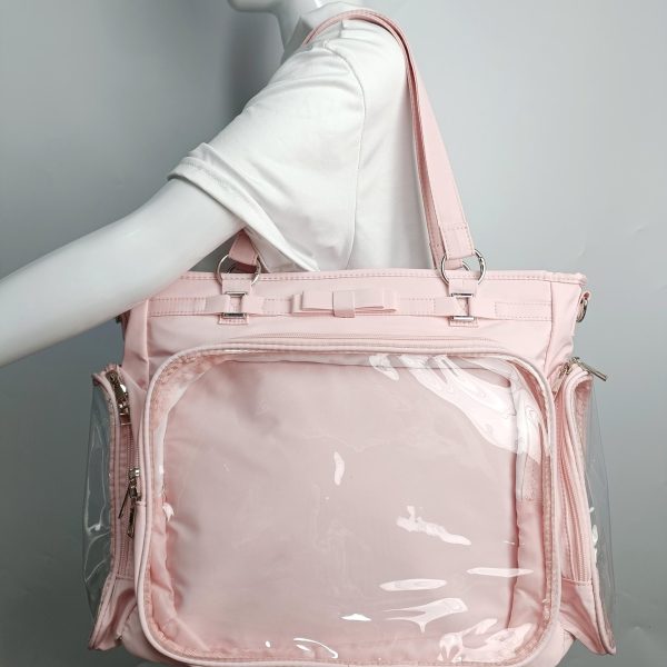 Large Convertible Ita Bag with Clear Window and Included Insert for Plushies and Pins