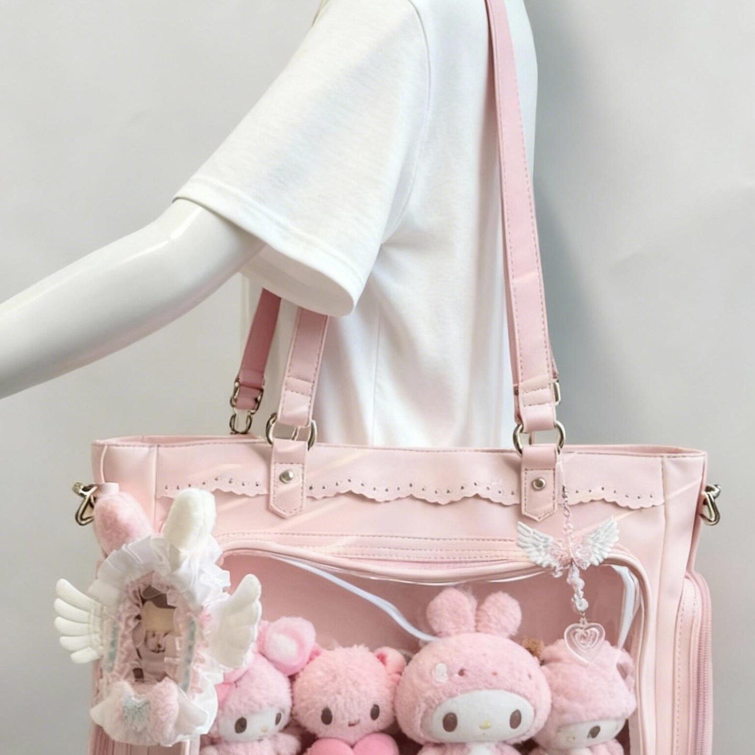 Large Ita Backpack with Clear Window for Plushies and Pins