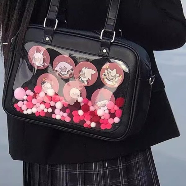 Large Ita Handbag with Clear Window and Included Insert for Plushies and Pins