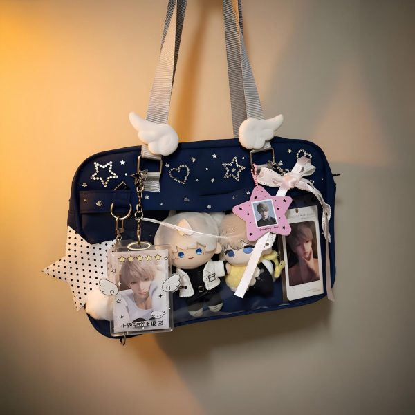 Large Ita Messenger Bag with Clear Window for Plushies and Pins