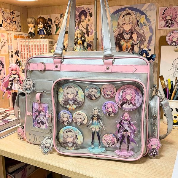 Large Ita Shoulder Bag with Clear Window for Plushies and Pins
