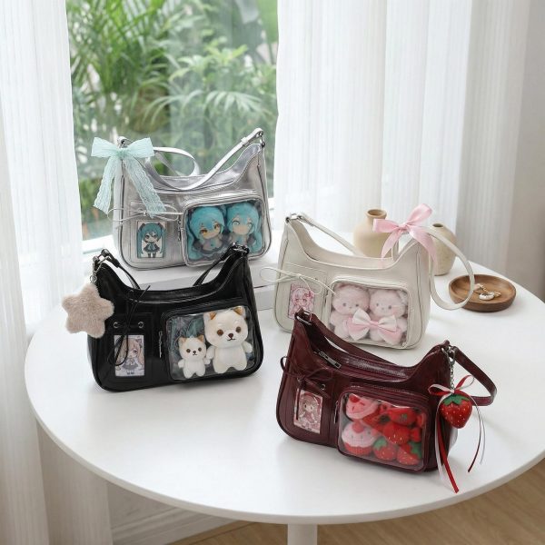 Large Kawaii Convertible Ita Bag with Clear Window for Pin Display
