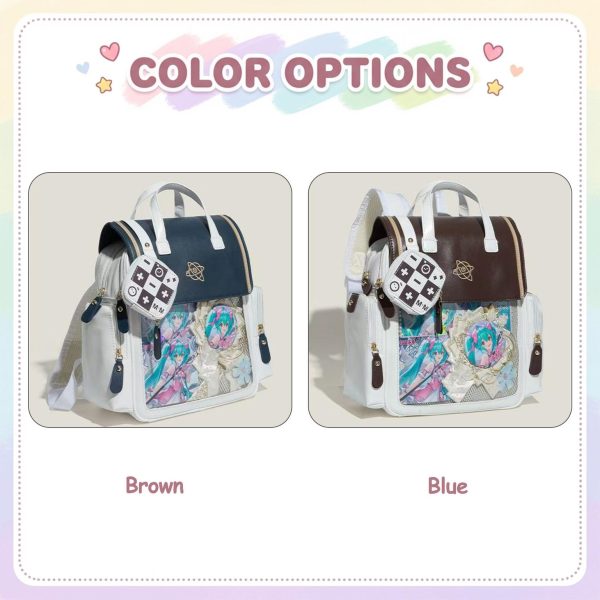 Large Kawaii Ita Backpack with Clear Window for Plushies and Pins