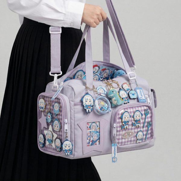 Large Kawaii Y2K Ita Backpack with Clear Window for Pin Display