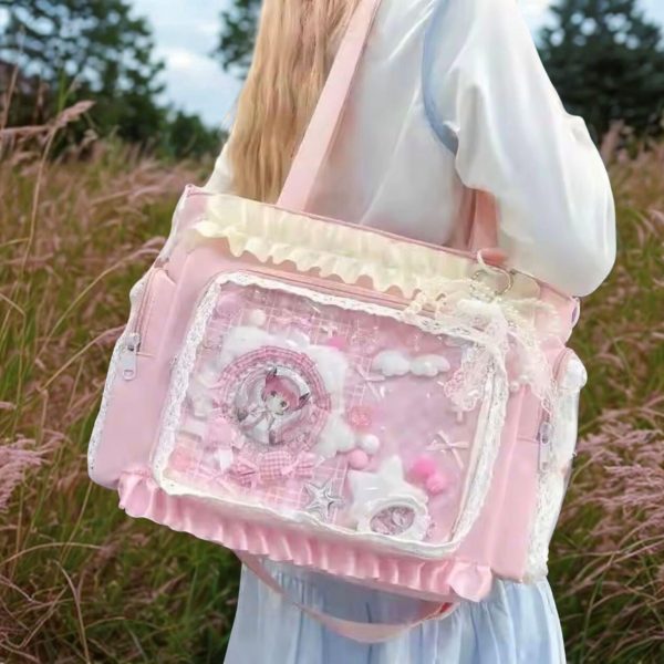 Large Pink Convertible Ita Bag for Pin Display