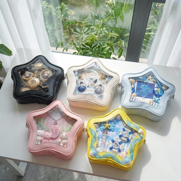 Large Star Ita Bag with Clear Window for Pin Display