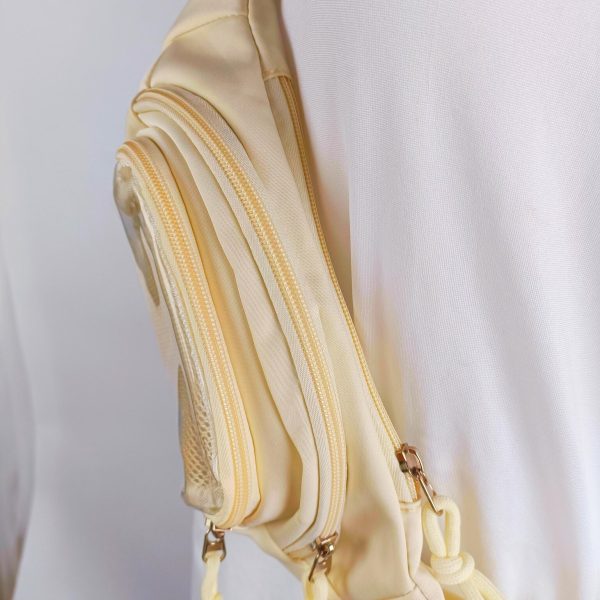 Mini Ita Crossbody Bag with Clear Window and Included Insert for Plushies and Pins — crossbody ita bag detail view
