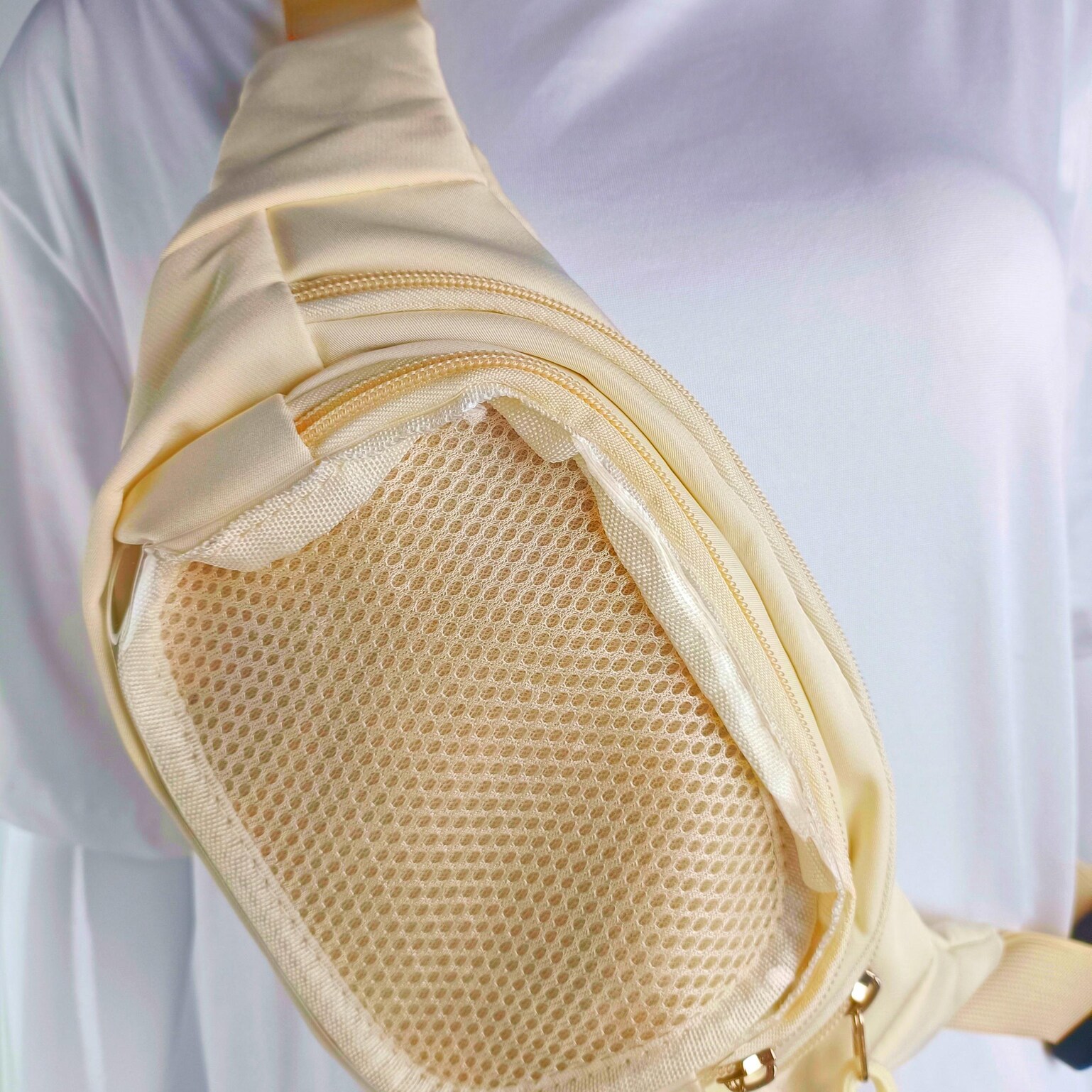 Mini Ita Crossbody Bag with Clear Window and Included Insert for Plushies and Pins Mini Ita Crossbody Bag with Clear Window and Included Insert for Plushies and Pins — crossbody ita bag detail view