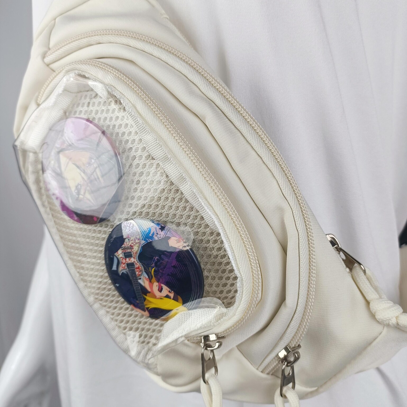 Mini Ita Crossbody Bag with Clear Window and Included Insert for Plushies and Pins Mini Ita Crossbody Bag with Clear Window and Included Insert for Plushies and Pins — crossbody ita bag detail view