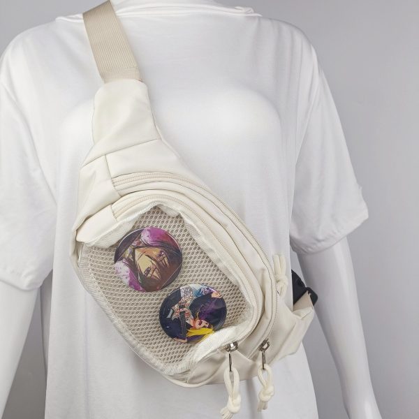Mini Ita Crossbody Bag with Clear Window and Included Insert for Plushies and Pins — crossbody ita bag with clear display window
