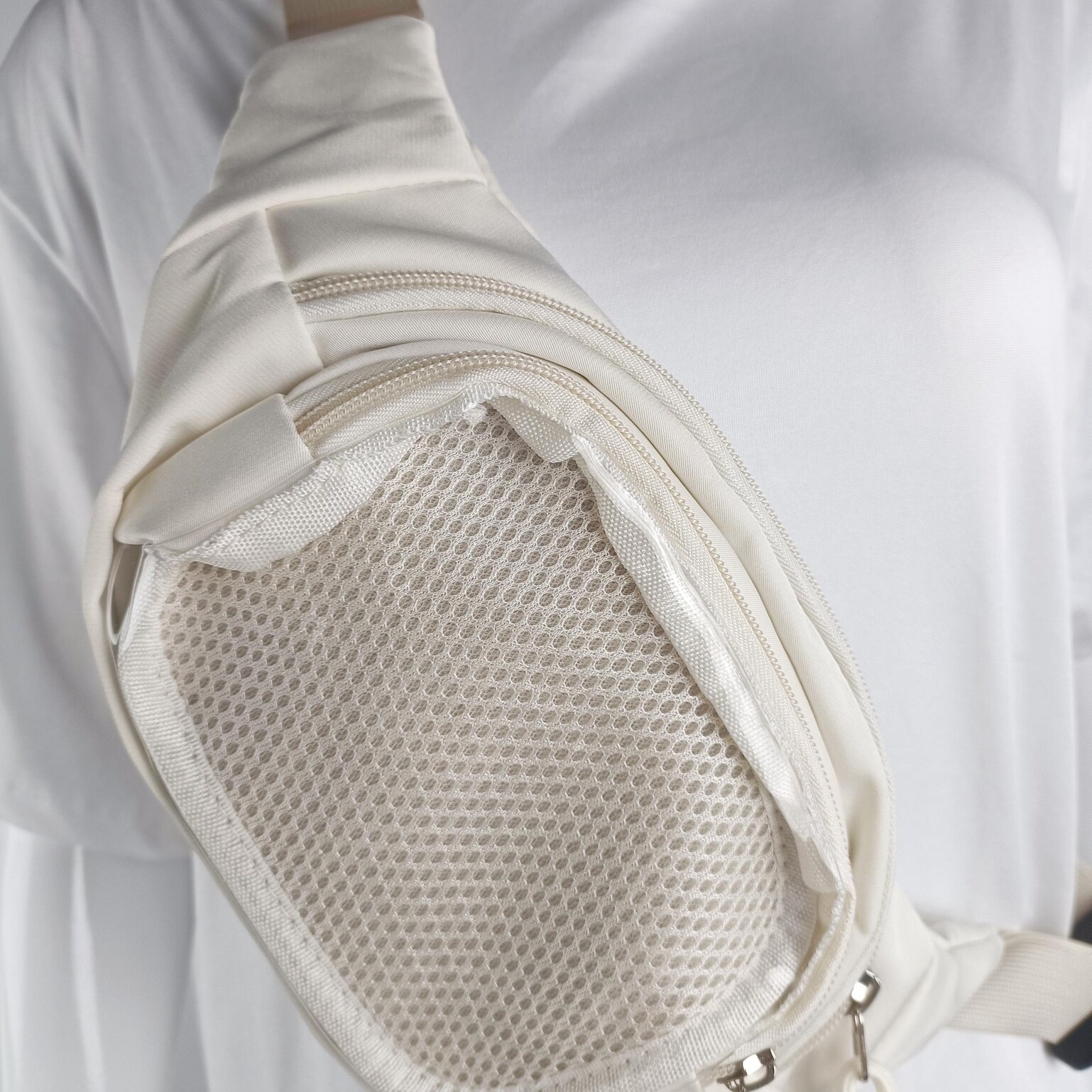 Mini Ita Crossbody Bag with Clear Window and Included Insert for Plushies and Pins Mini Ita Crossbody Bag with Clear Window and Included Insert for Plushies and Pins — crossbody ita bag detail view