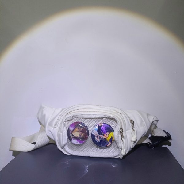 Mini Ita Crossbody Bag with Clear Window and Included Insert for Plushies and Pins — crossbody ita bag detail view