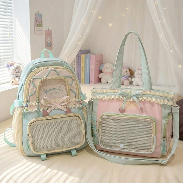 Pastel Kawaii Ita Backpack for Plushies and Pins