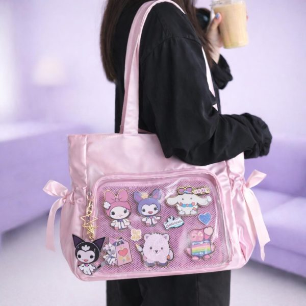 Pink Ita Crossbody Bag for Pin Display