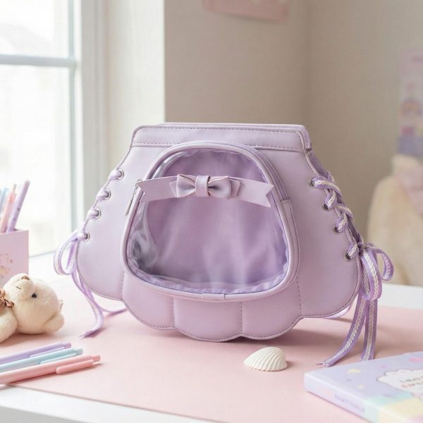 Purple Kawaii Ita Crossbody Bag for Pin Display
