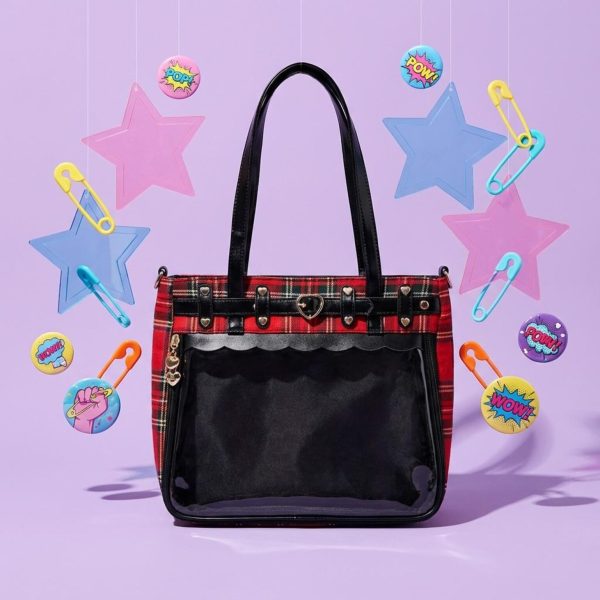 Red Kawaii Convertible Ita Bag for Pin Display