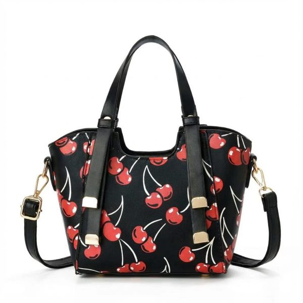 Small Black Cherry Crossbody Bag