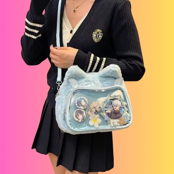 Small Black Convertible Ita Bag for Plushies and Pins