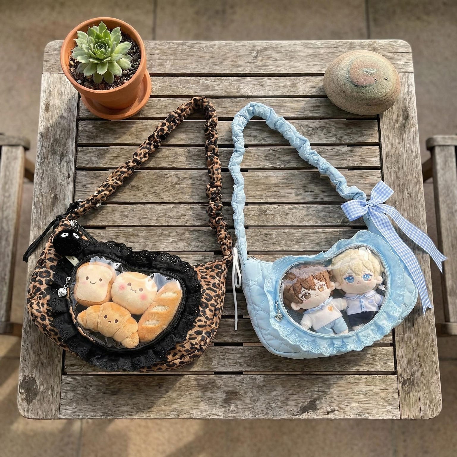 Small Convertible Ita Bag with Clear Window for Pin Display Small Convertible Ita Bag with Clear Window for Pin Display — mini ita bag detail view