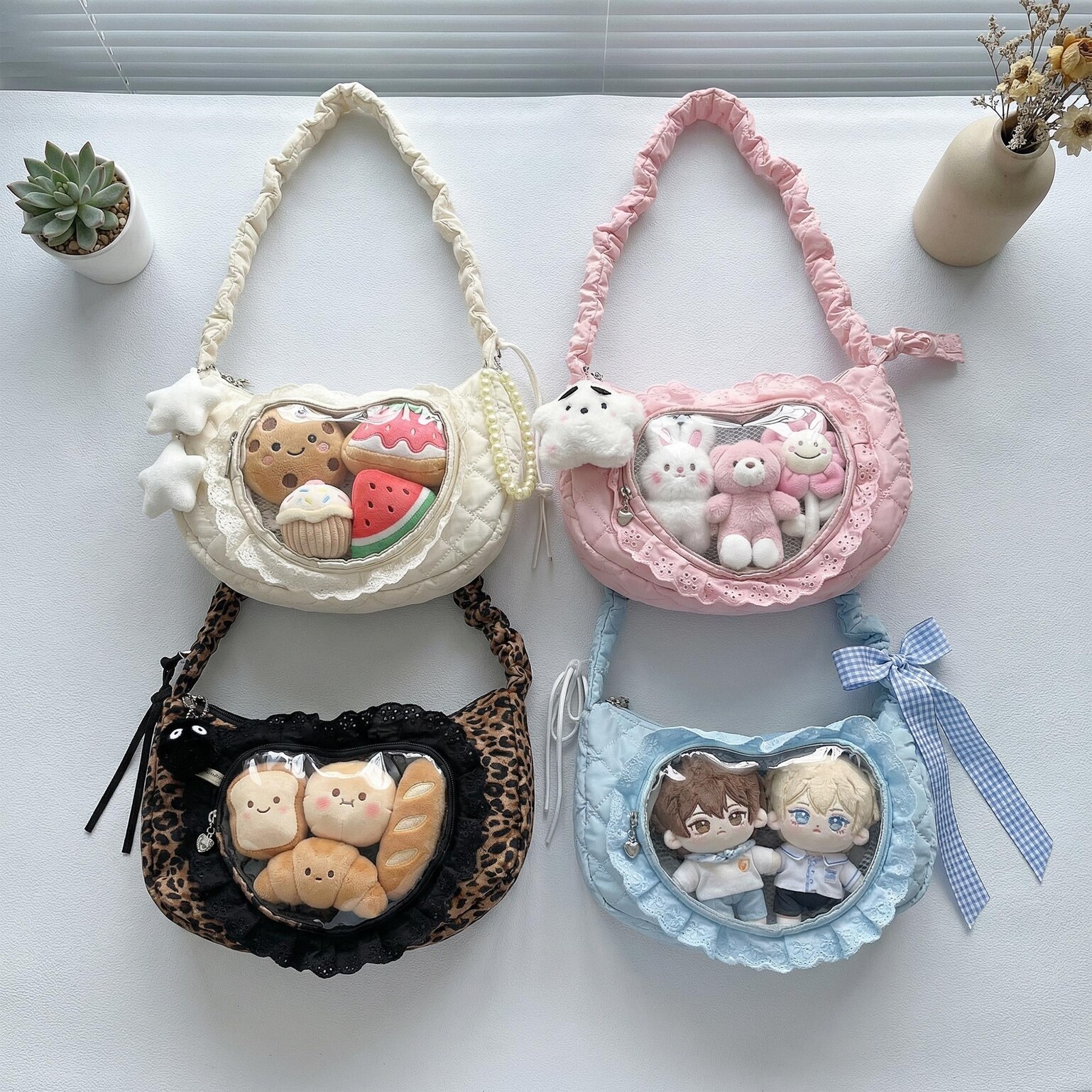 Small Convertible Ita Bag with Clear Window for Pin Display Small Convertible Ita Bag with Clear Window for Pin Display — mini ita bag with clear display window