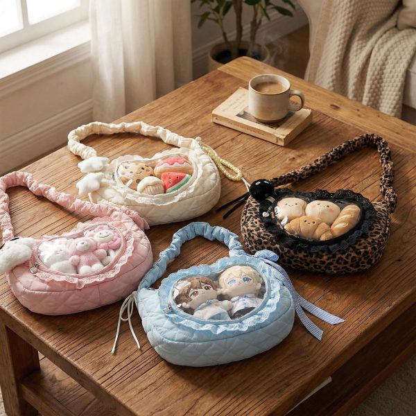 Small Convertible Ita Bag with Clear Window for Pin Display — mini ita bag detail view