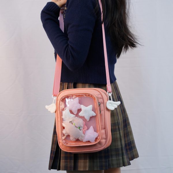Small Convertible Ita Bag with Clear Window for Plushies and Pins
