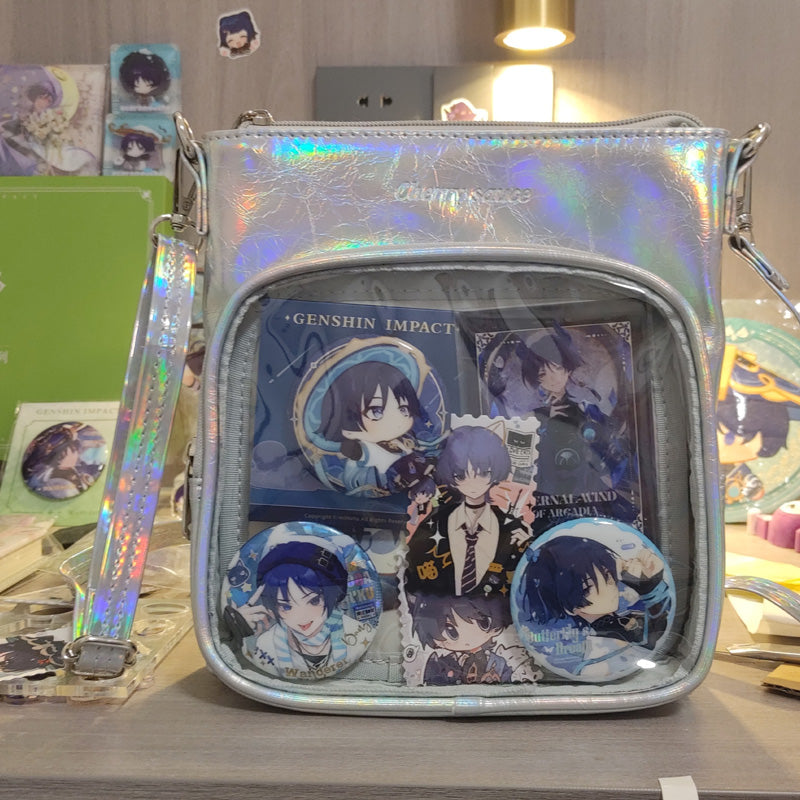 Small Ita Crossbody Bag with Clear Window and Included Insert for Plushies and Pins