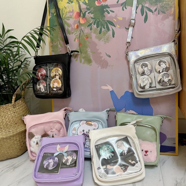 Small Ita Crossbody Bag with Clear Window and Included Insert for Plushies and Pins