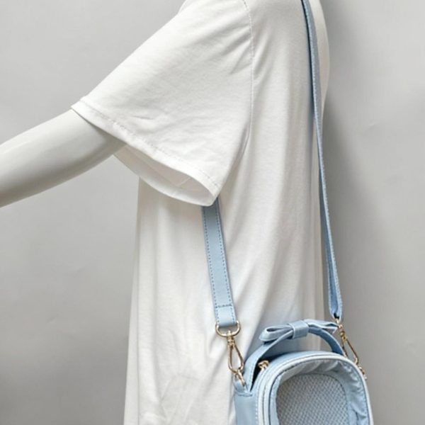 Small Ita Crossbody Bag with Clear Window for Plushies and Pins