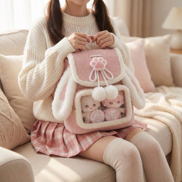 Small Pink Kawaii Ita Backpack for Pin Display