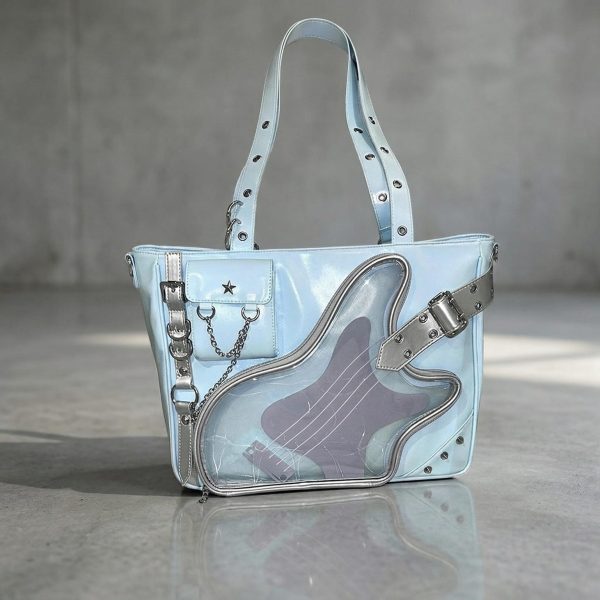 Y2K Convertible Ita Bag with Clear Window for Photocards and Pins