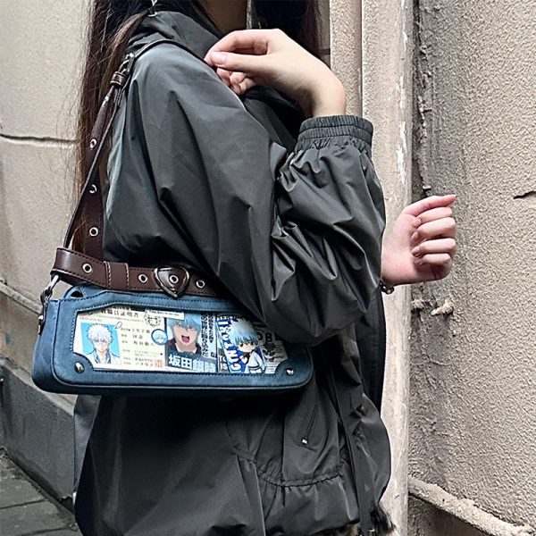 Y2K Vintage Ita Bag with Clear Window for Plushies and Pins