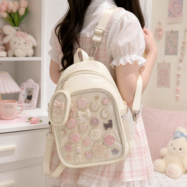 Convertible Ita Bag with Clear Window for Pin Display