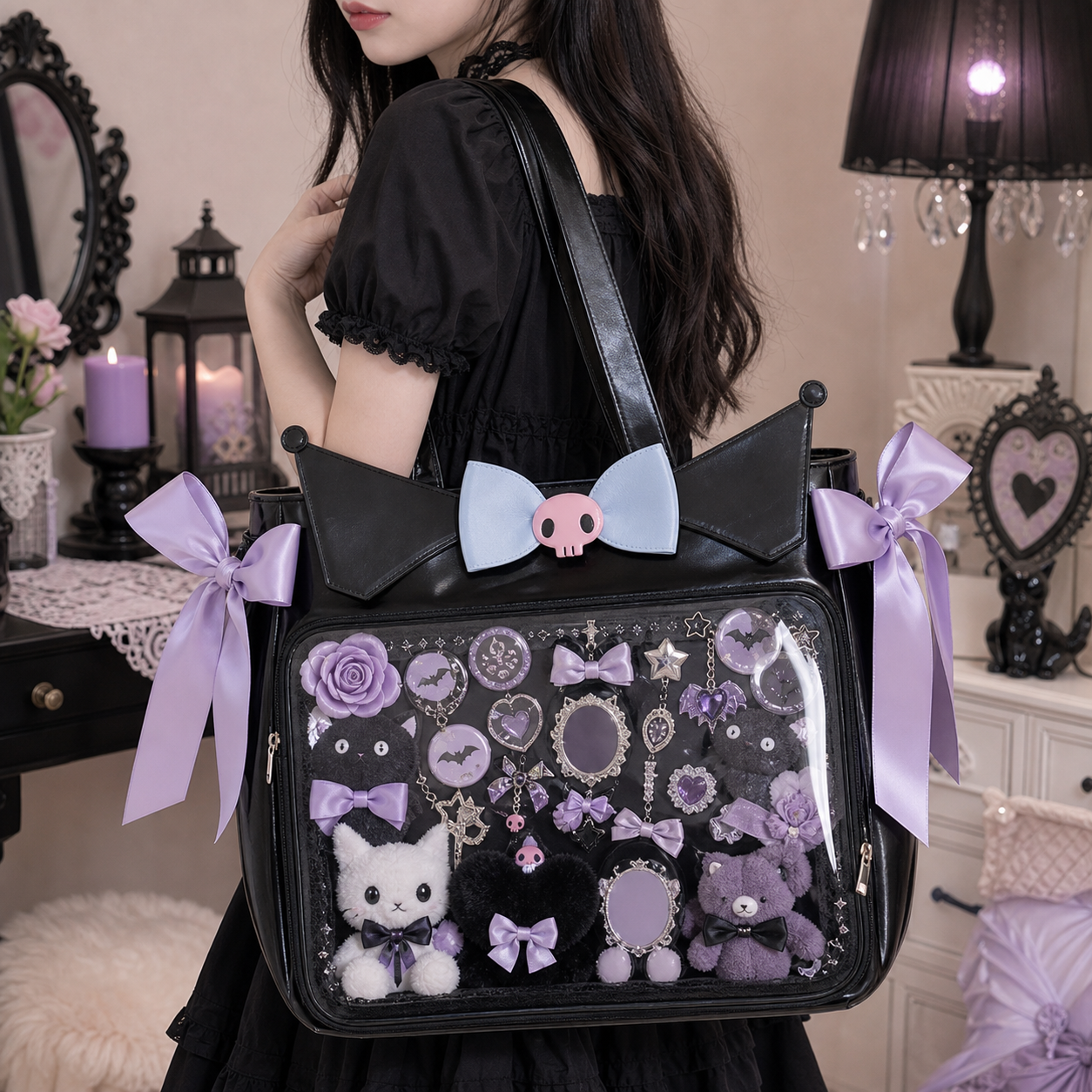 Ita Tote Bag with Clear Window for Pin Display