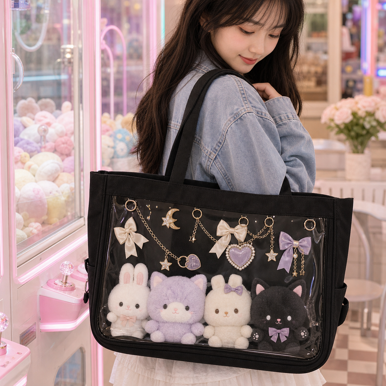Ita Bag with Clear Window for Plushies and Pins