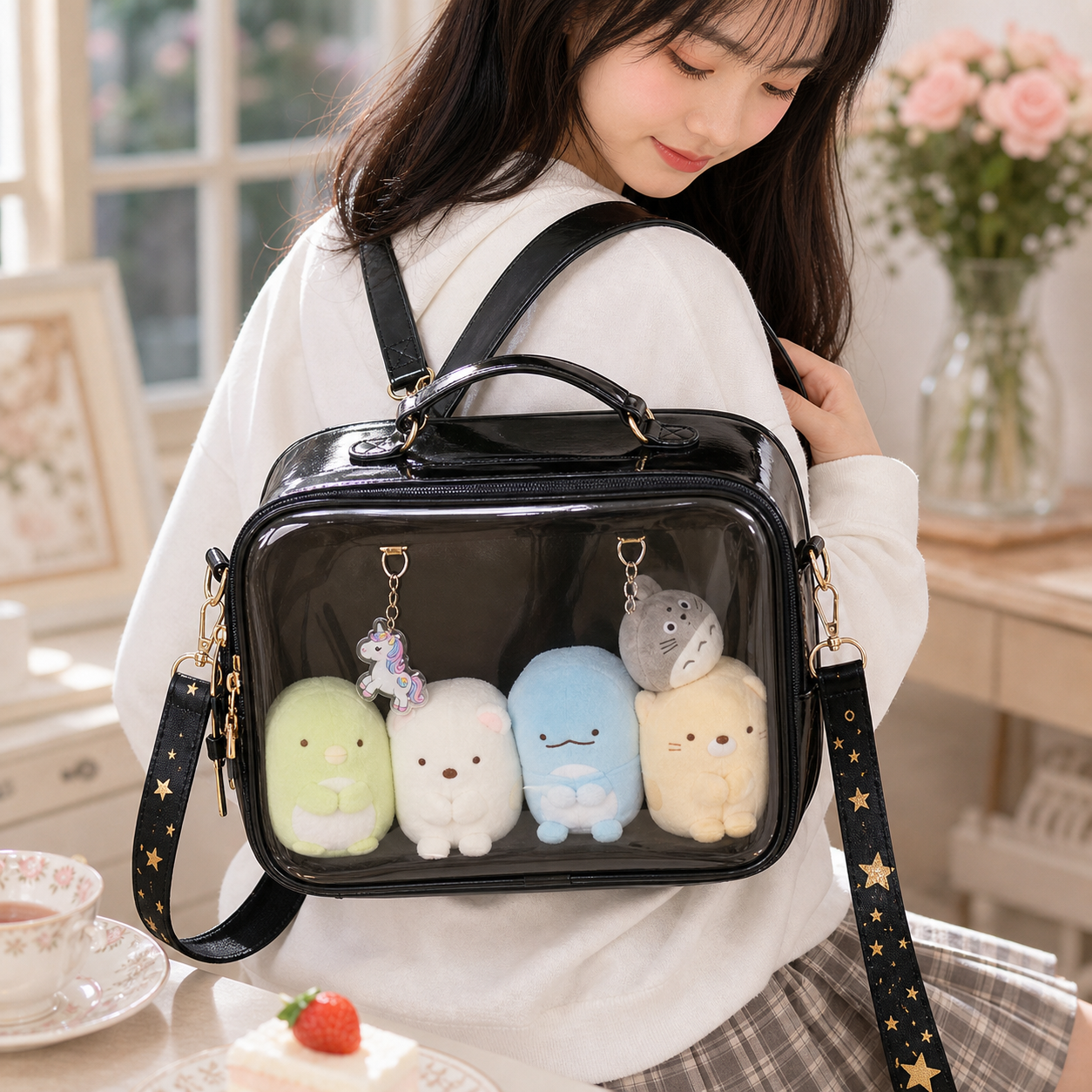 Black Ita Backpack for Plushies and Pins