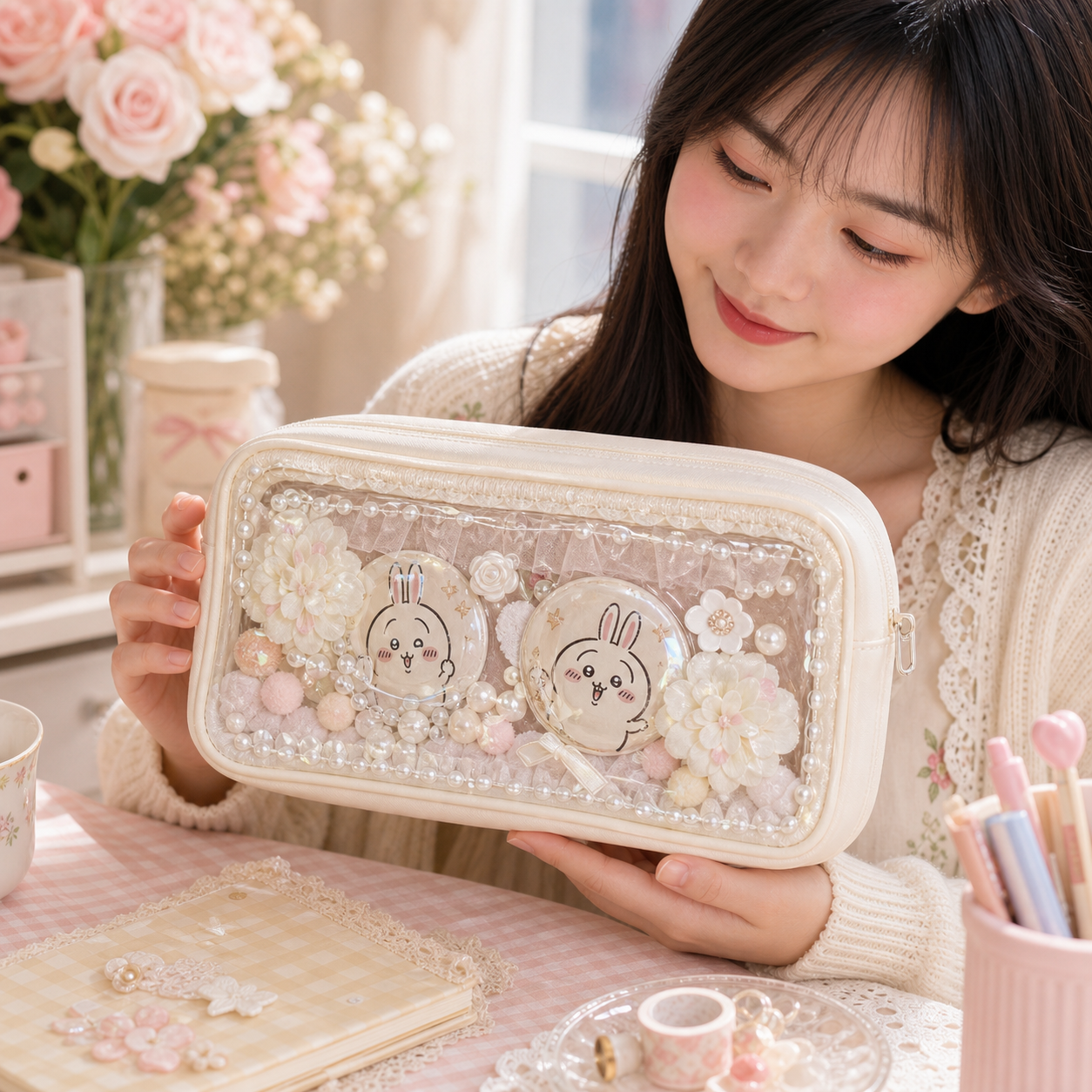 Ita Bag with Clear Window for Pin Display
